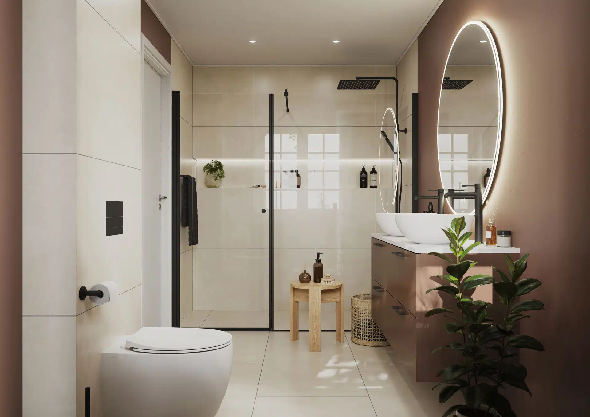 VikingBad baderomsstiler - MIE-TREND Plomme Mie - trendfront plomme (vinkel1)